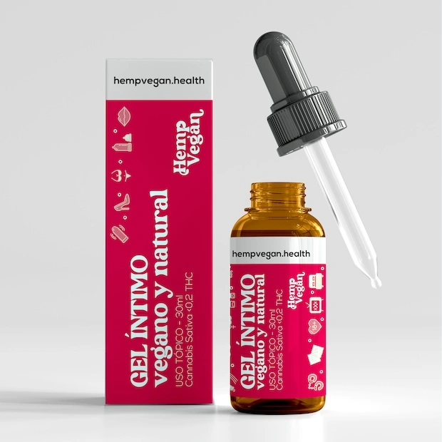 Gel ntimo CBD / Lubrificante de Cannabis 30ml - Hemp Vegan