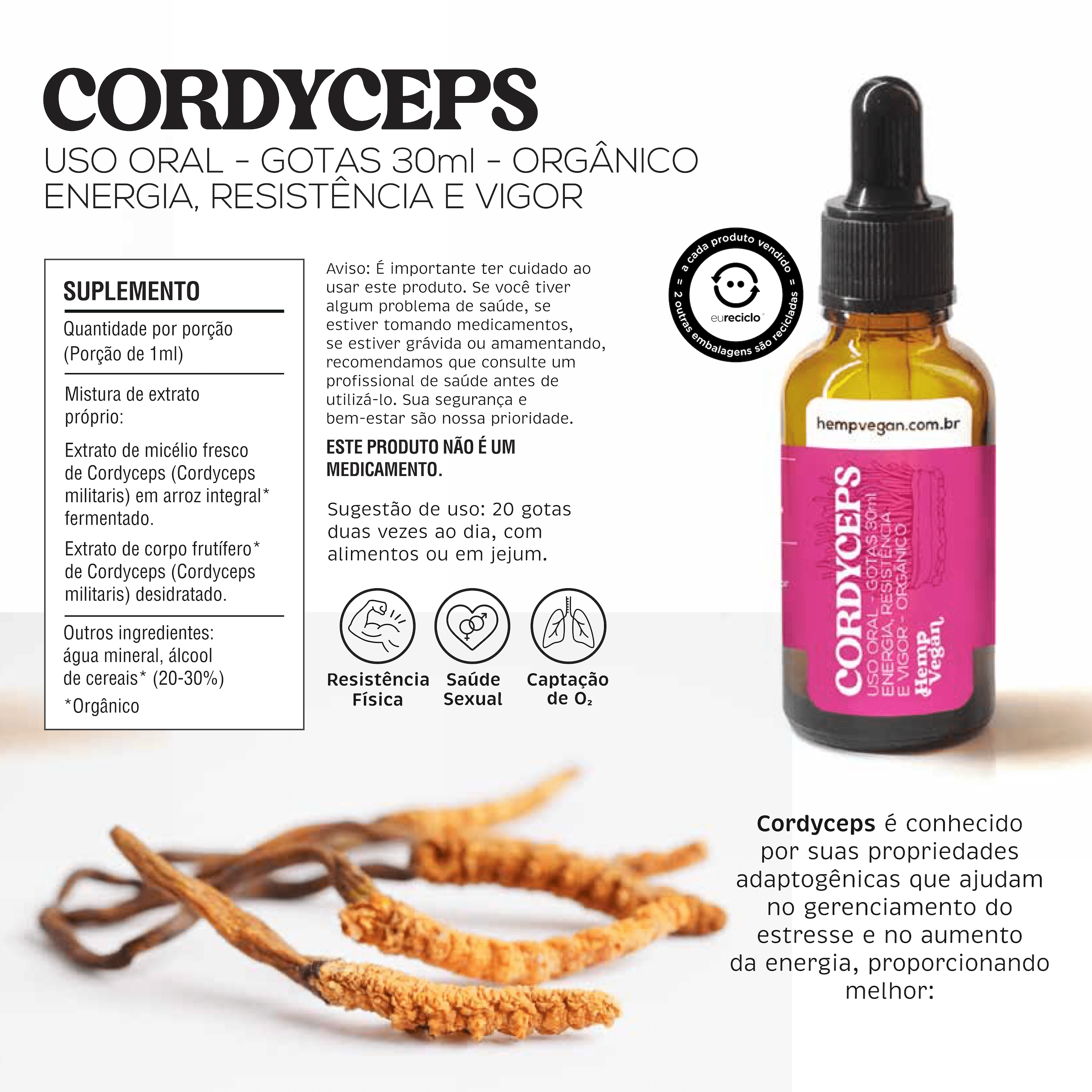 Benefícios do extrato de Cordyceps da Hemp Vegan: o que você precisa saber.